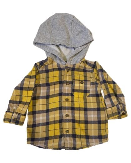 Camisa paño carters 6 meses con capucha