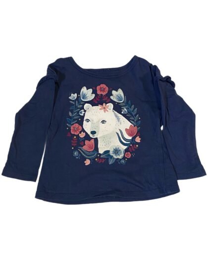 Remera carters oso con volados 2 años