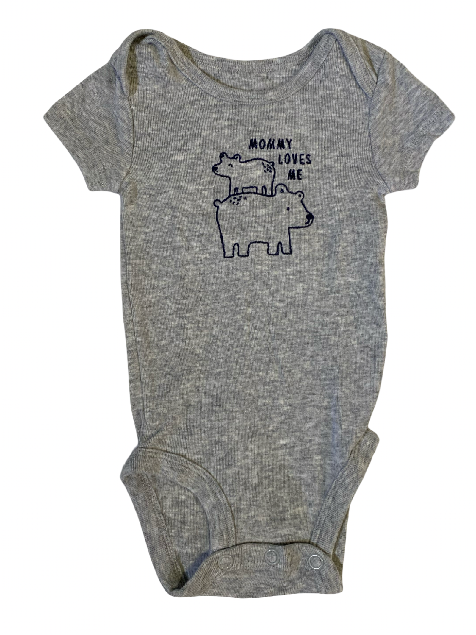 Body Carters Recién Nacido gris Mommy loves me