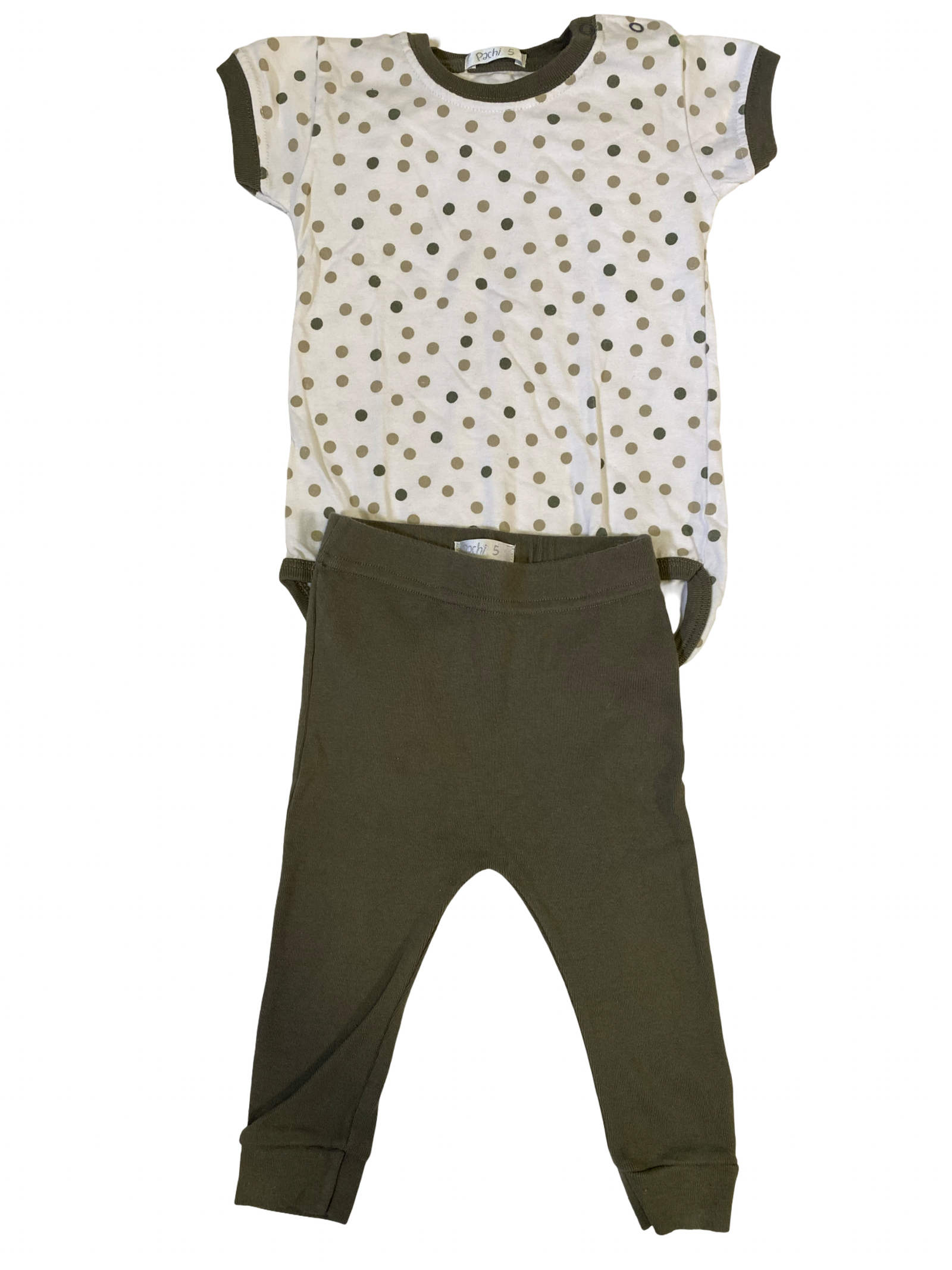 Conjunto body y ranita Pachi lunares talle 5