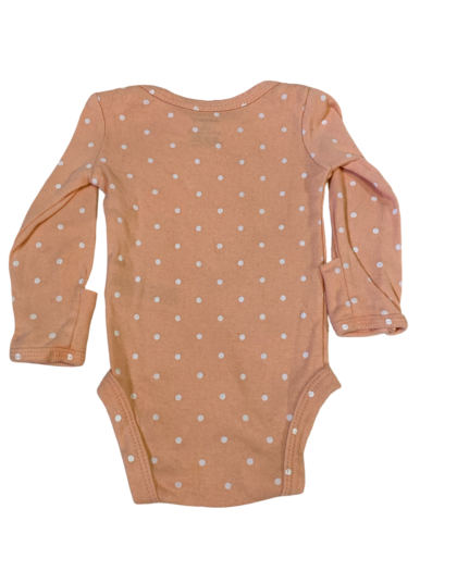 Body Recien Nascido Carters manga larga lunares